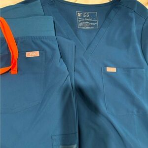 Figs Deep Reef Scrub set Sz Large